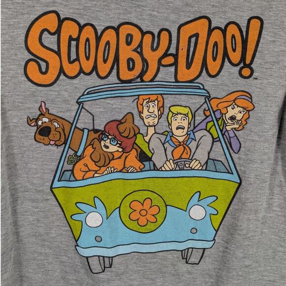 Scooby-Doo Women’s M Graphic T-Shirt Gray Short Sleeve Cartoon Mystery Machine - Picture 5 of 5